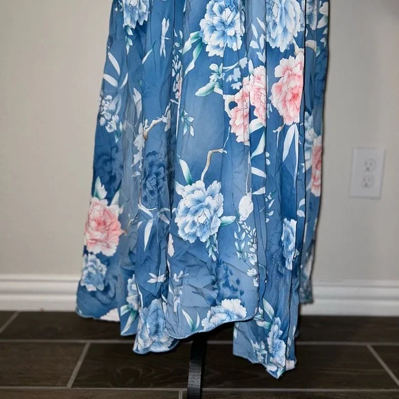 Jaase Blue Floral boho maxi Dress - Picture 4 of 10